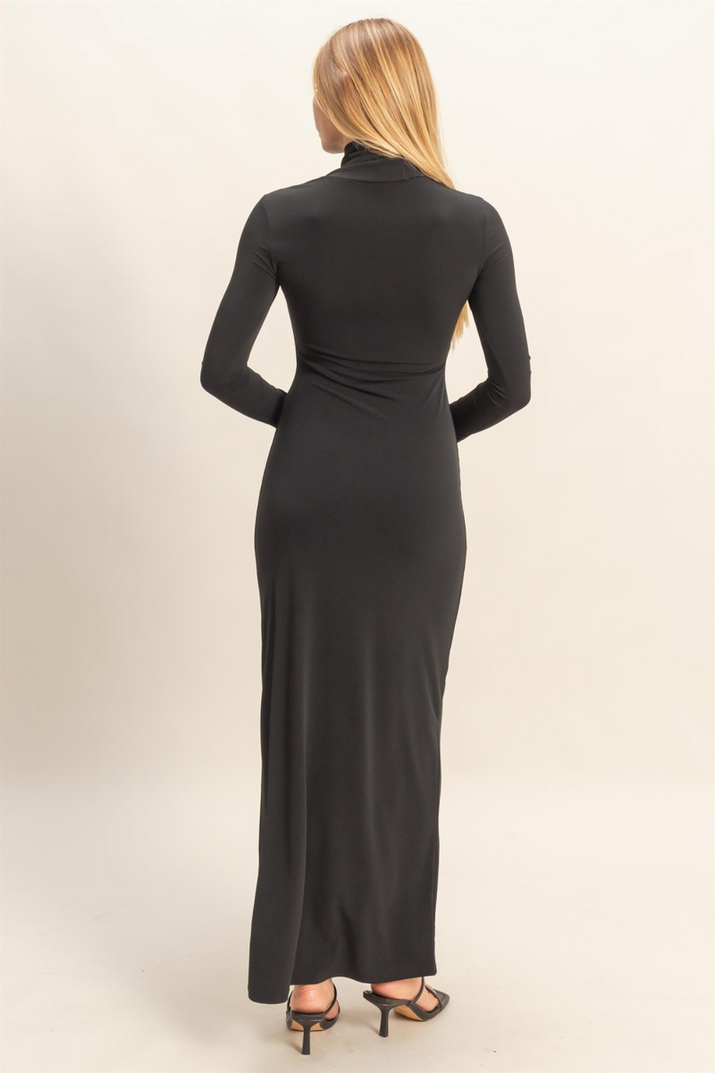 Dark Slate Gray Hoyt Turtleneck Maxi Dress Maxi Dress