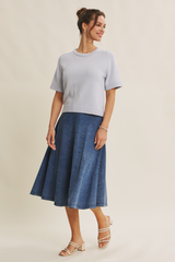 Light Gray Everyday Raglan Sweater Top Top