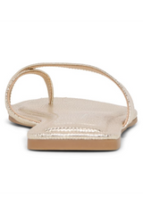 White Smoke Lenex Thong Sandal | Platinum Embossed Stella Sandal