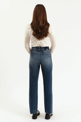 Dark Slate Gray Sundaze High Rise Vintage Straight | Authentic Jeans