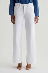 Light Gray Adria Low-Rise Wide Leg | Gallery White Jeans