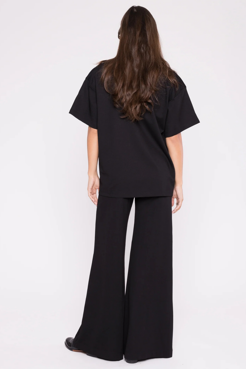 White Smoke Ponte Knit Big Shirt Shirt