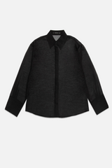 White Smoke Huge Sheer Shirt Shirt