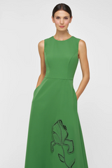 Lavender Blossom Tea Length Dress Formal Dress