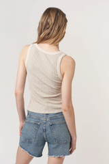 Light Gray Cooper Sweater Rib Tank Tank Top