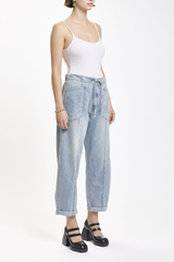 White Smoke Villa Drawstring Barrel | Wild Card Jeans
