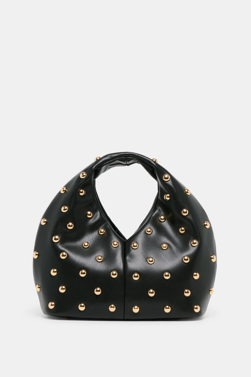 Dark Slate Gray Dahlia Studded Handbag Handbags