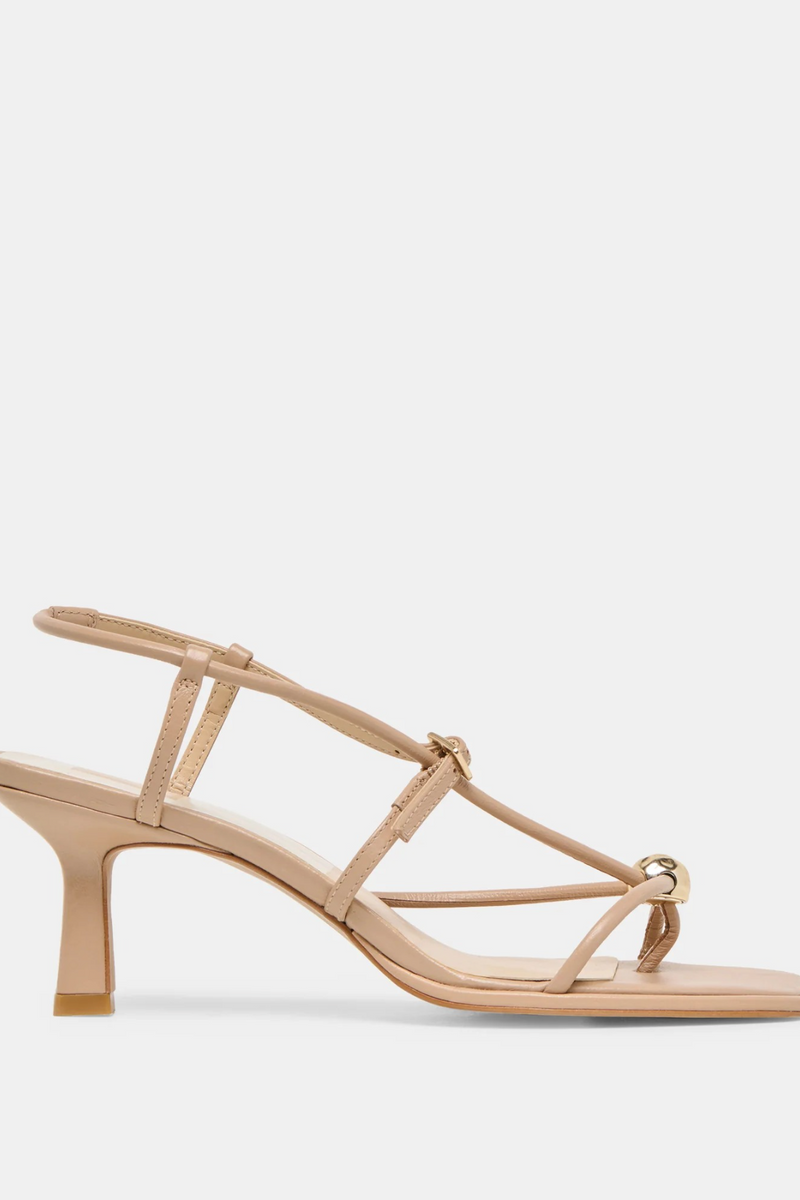 White Smoke Mylee Heels | Light Tan Leather Heel