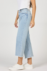 Lavender Holly High Rise Straight Cropped Jeans | Sunset Blues Jeans