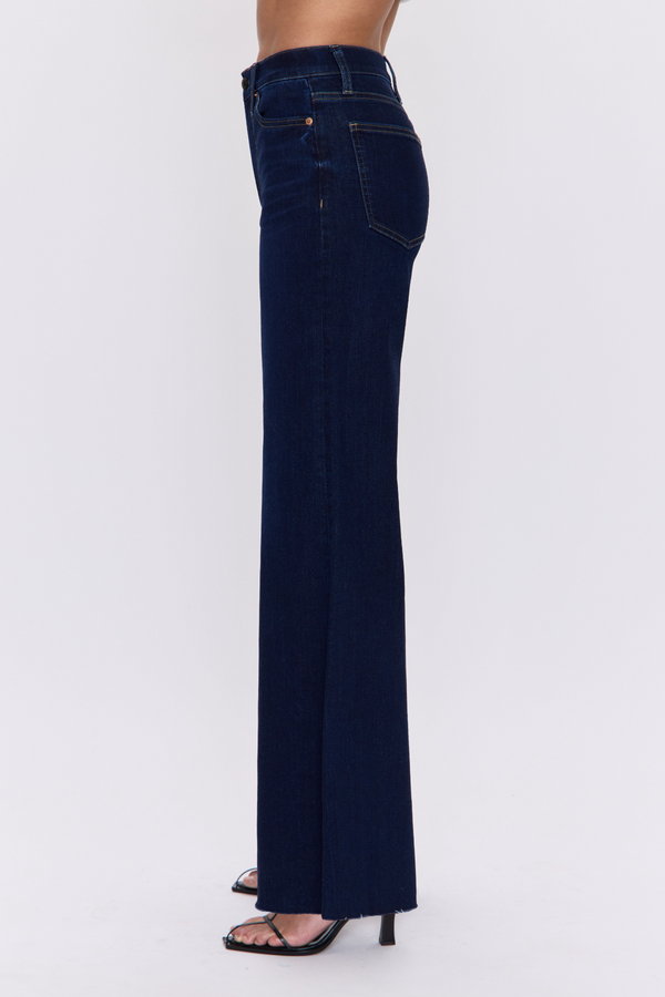 Black Izzy Mid Rise Wide Jean | Tristesse Jeans