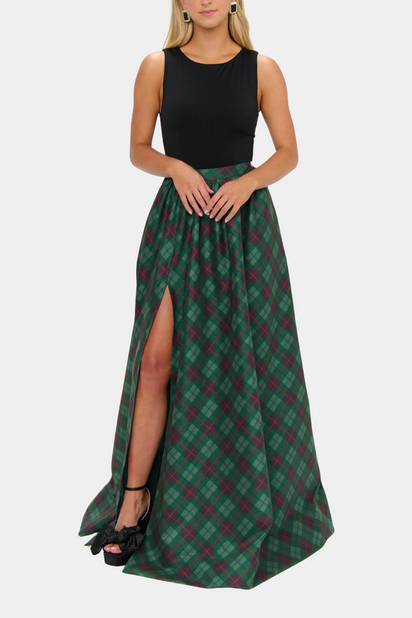 Lavender Monroe Maxi Skirt in Mistletoe Plaid Maxi Skirt