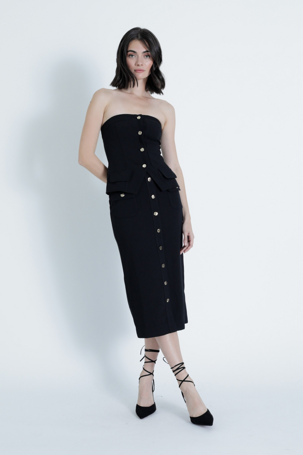 Light Gray Camila Midi Skirt Midi Skirt