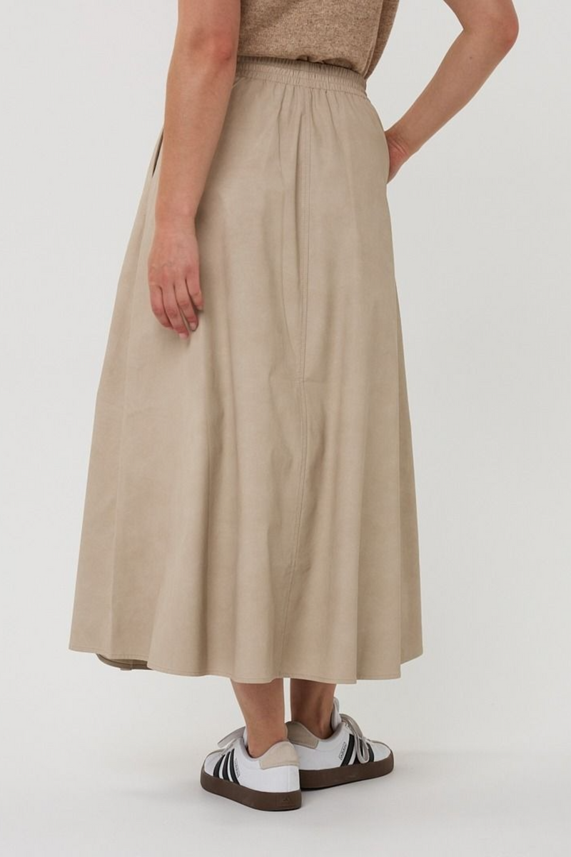 Gray Salem PU Maxi Skirt Maxi Skirt