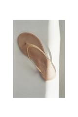 White Smoke Olsen Jelly Flip Flops | Nude Flip Flop
