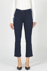 Dark Slate Gray Jeanne Mid Rise Cropped Flare Jeans | Ramsey Jeans