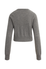 Dim Gray The Cropped Rebecca Cardigan Cardigan