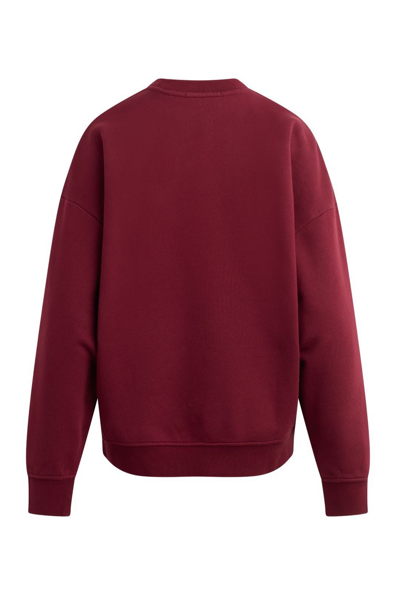 Dark Red The Collegiate Embroidery Sweatshirt Sweatshirt