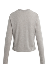 Dark Gray The Cropped Collegiate Long Sleeve Tee T Shirt