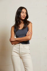 Light Gray Blondie Ribbed Tank Tank