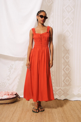 Light Gray Toto Ruched Midi Dress Midi Dress