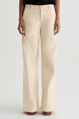 Light Gray Stella Corduroy Low Slung Palazzo | Opal Stone Pant