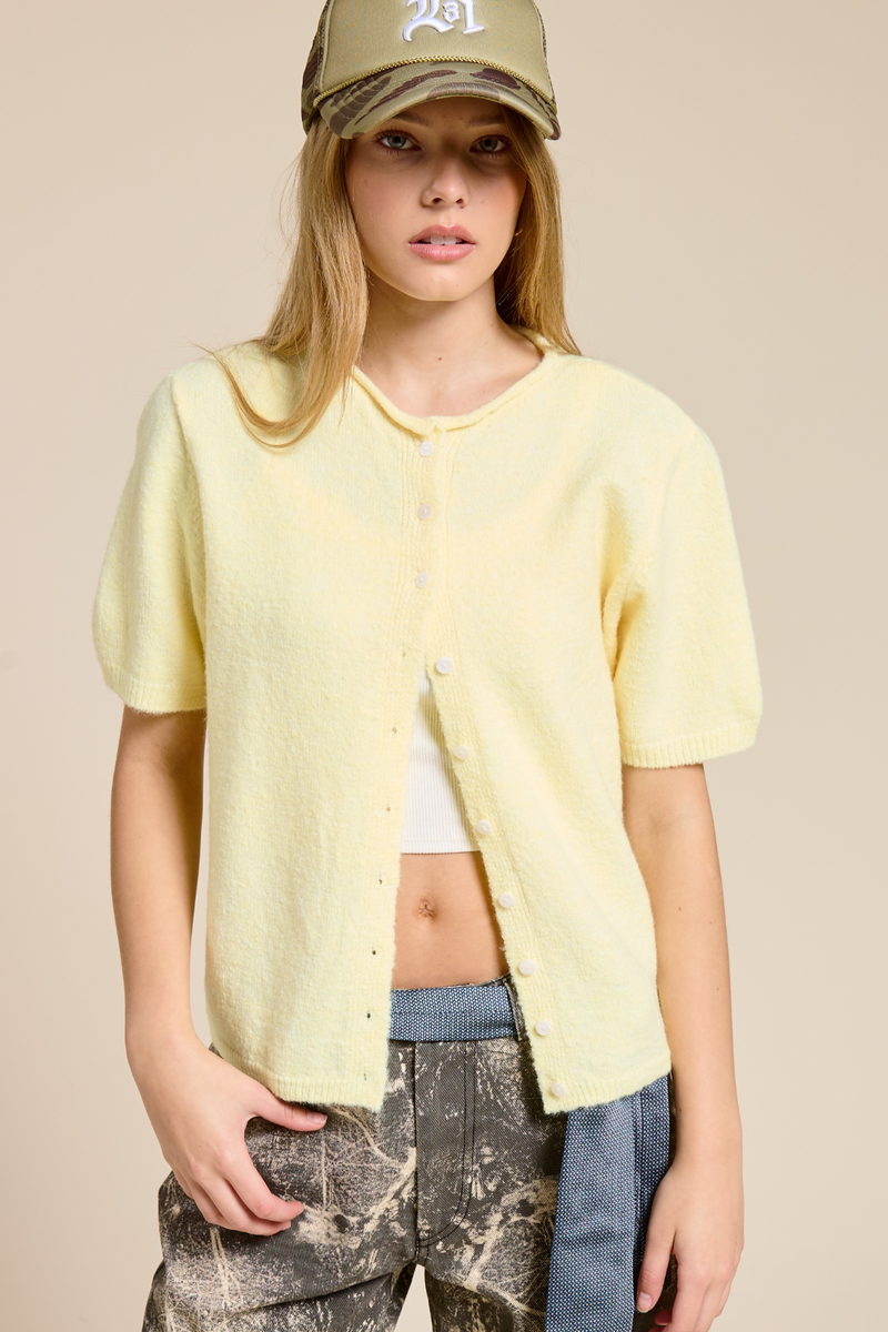 Wheat Wren Short Sleeve Cardigan Cardigan