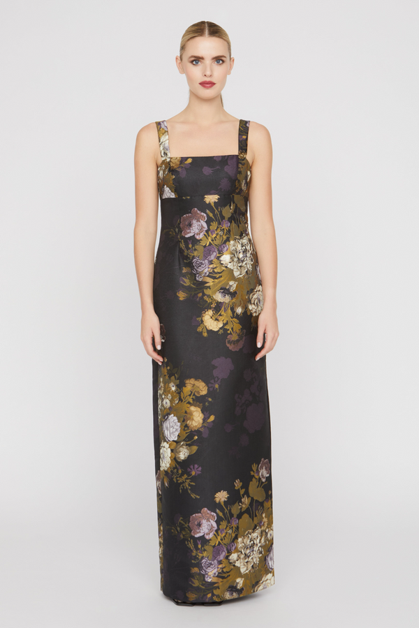 Light Gray Lilith | Column Gown Formal Gown