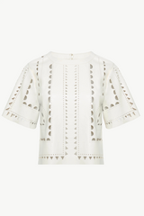 White Smoke Anisa Vegan Leather Top Top