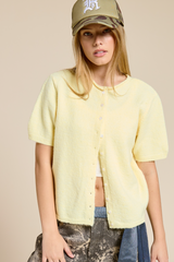 Wheat Wren Short Sleeve Cardigan Cardigan