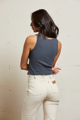 Light Gray Blondie Ribbed Tank Tank
