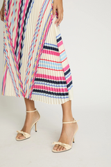 Lavender Lucille Skirt in Nova Stripe Midi Skirt