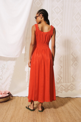 Light Gray Toto Ruched Midi Dress Midi Dress