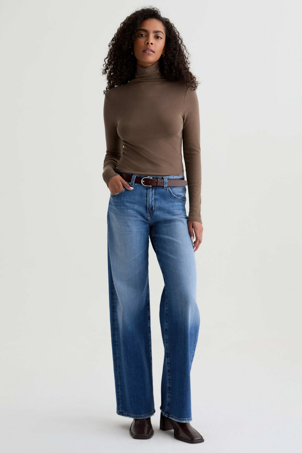 Dark Slate Gray Adria Low Rise Wide Leg | Headline Jeans