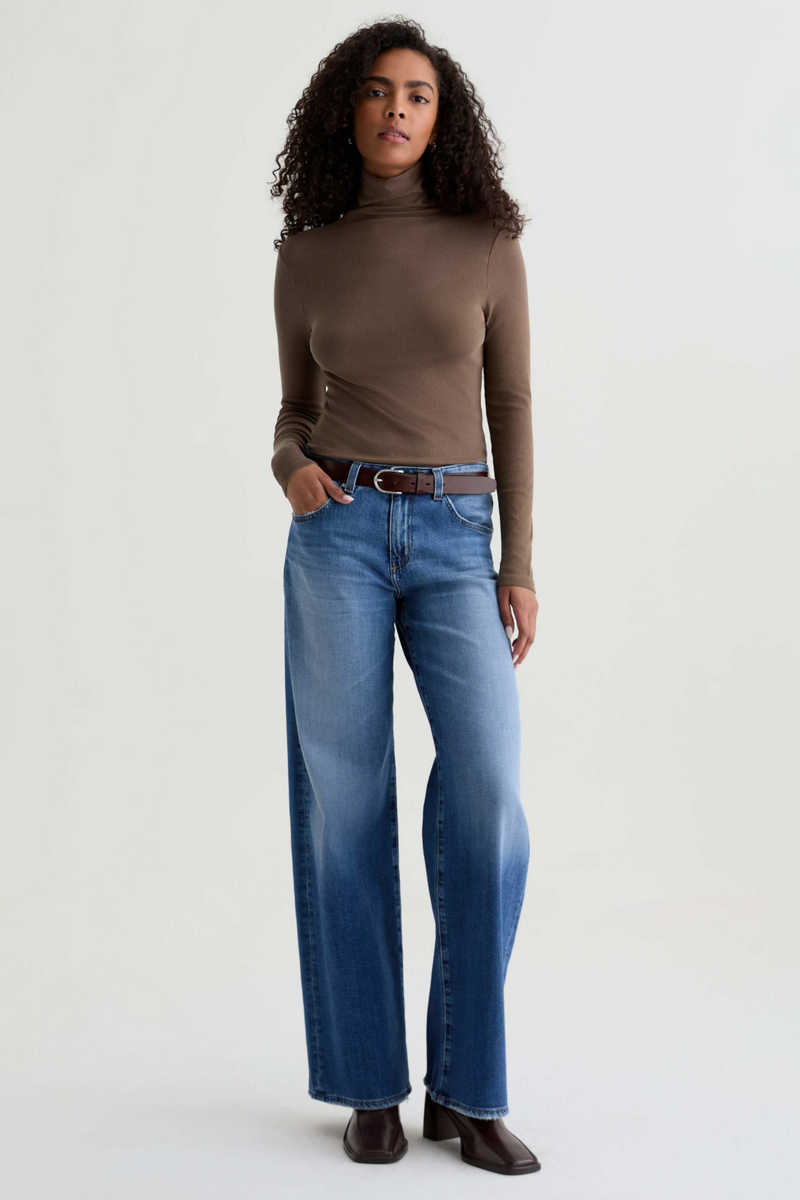 Dark Slate Gray Adria Low Rise Wide Leg | Headline Jeans