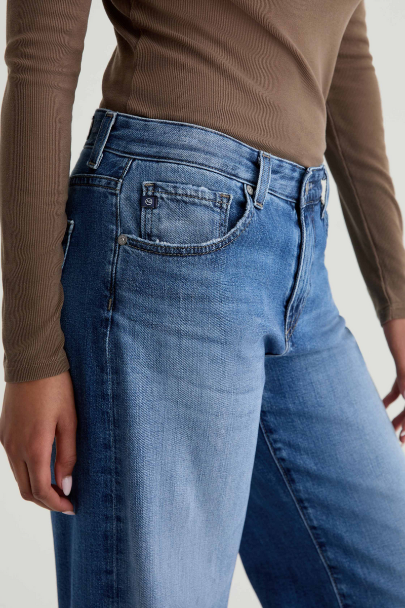 Dark Slate Gray Adria Low Rise Wide Leg | Headline Jeans