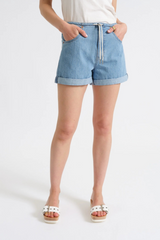 Lavender Maddie Mid Rise Short | Whimsy Denim Shorts