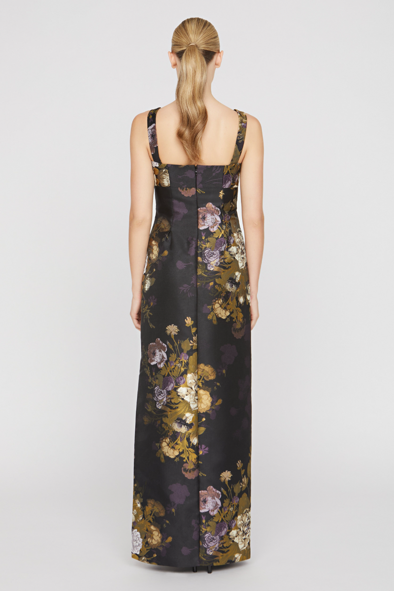 Light Gray Lilith | Column Gown Formal Gown