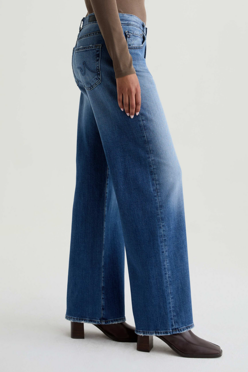 Dark Slate Gray Adria Low Rise Wide Leg | Headline Jeans