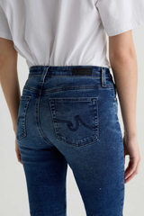 Light Gray Farrah Boot Crop With Splatter | 7 Years Render Jeans