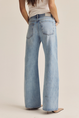 Light Gray Larsen Relaxed Flare | Mellow Jeans