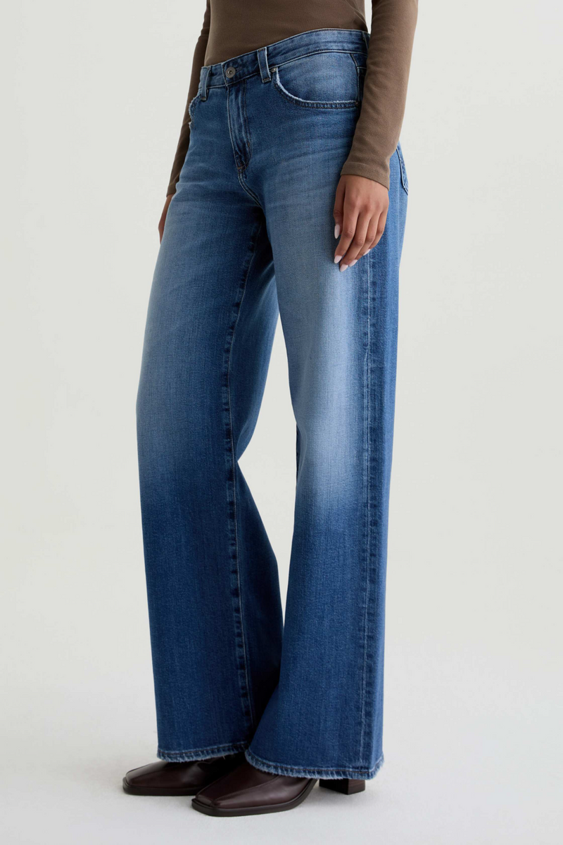 Light Gray Adria Low Rise Wide Leg | Headline Jeans