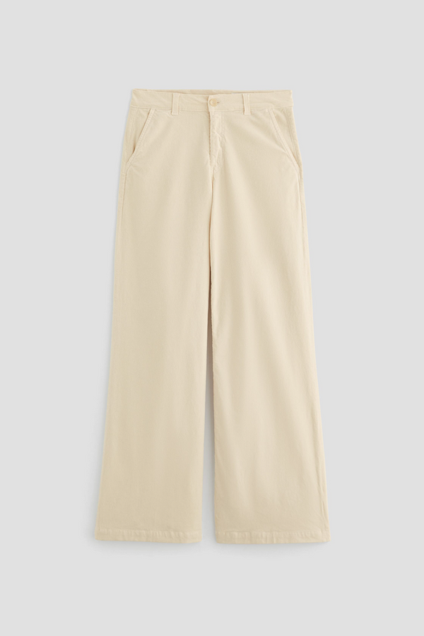 Light Gray Stella Corduroy Low Slung Palazzo | Opal Stone Pant