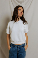 Dark Olive Green Kennedy Fleece Short Sleeve Sweatshirt Sweatshirt