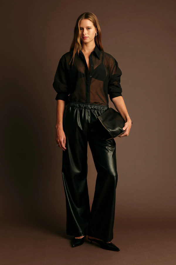 Dark Slate Gray Huge Sheer Shirt Shirt
