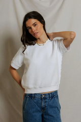 Dark Gray Kennedy Fleece Short Sleeve Sweatshirt Sweatshirt