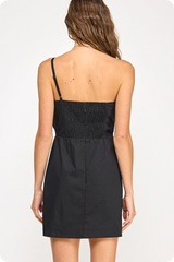 Dark Slate Gray The Knotted Petal Mini Dress Mini Dress