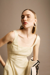 Rosy Brown Victor Dress Midi Dress