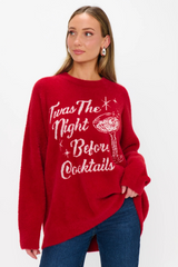 Firebrick Classic Crewneck Sweater | Twas The Night Knit Sweater
