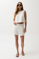 Lavender Kimora High Rise A-Line Short | Egret Short