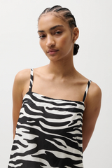 Lavender Misa Silk Blend Mini Dress in Zebra Mini Dress